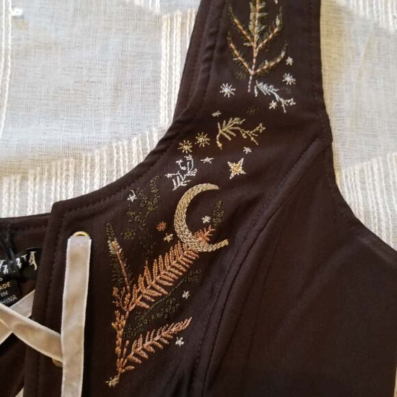 NWT Disturbia Abellona Embroidered Tie Up Corset US Size 4 - Picture 6 of 9